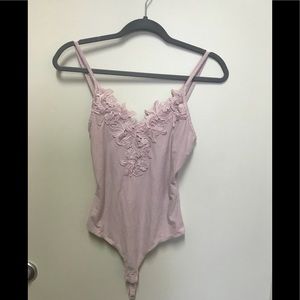 Floral pink bodysuit